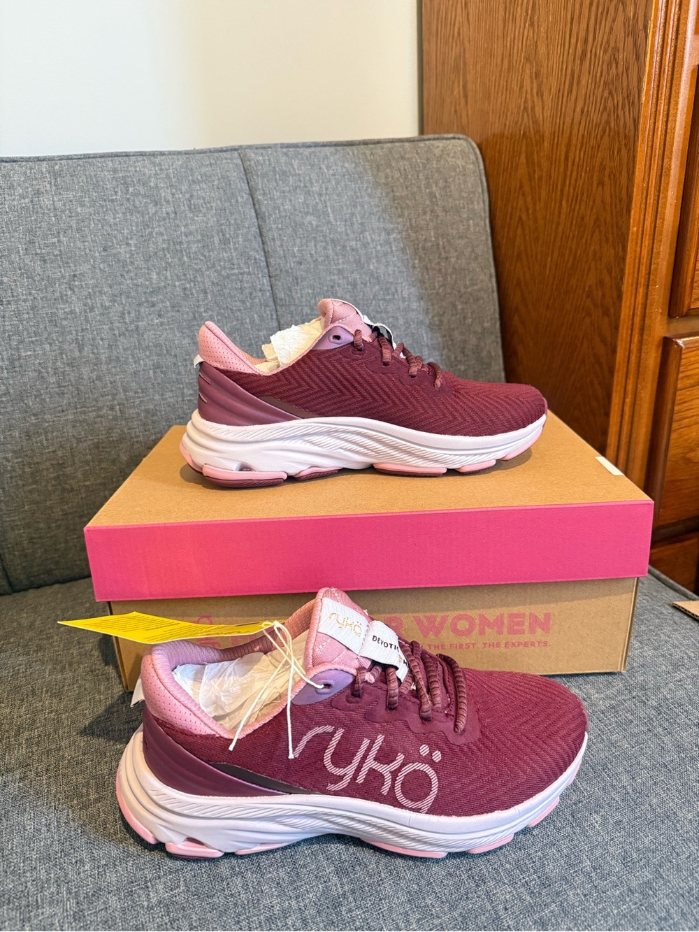 Ryka Women's Burgundy Athletic Walking Sneakers